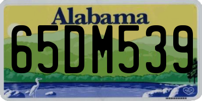AL license plate 65DM539