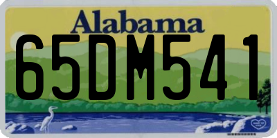 AL license plate 65DM541