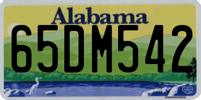AL license plate 65DM542