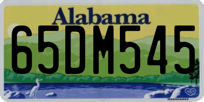 AL license plate 65DM545