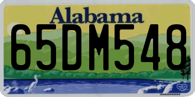AL license plate 65DM548