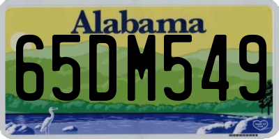 AL license plate 65DM549