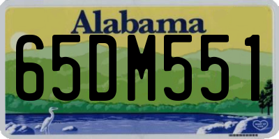 AL license plate 65DM551