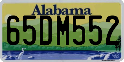 AL license plate 65DM552