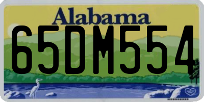 AL license plate 65DM554