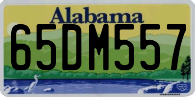 AL license plate 65DM557