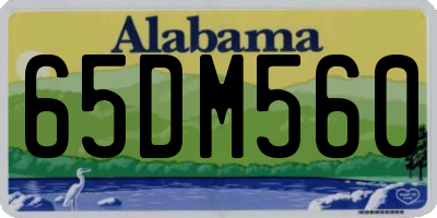 AL license plate 65DM560