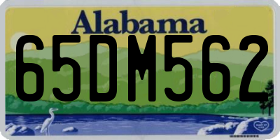 AL license plate 65DM562