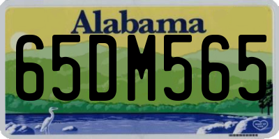 AL license plate 65DM565
