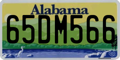 AL license plate 65DM566