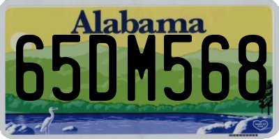 AL license plate 65DM568