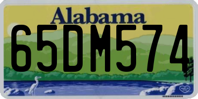 AL license plate 65DM574