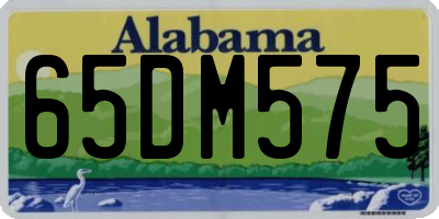 AL license plate 65DM575