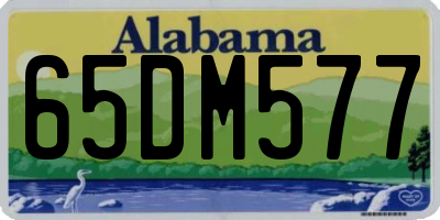 AL license plate 65DM577