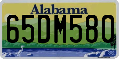 AL license plate 65DM580