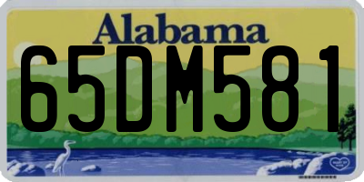 AL license plate 65DM581
