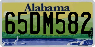 AL license plate 65DM582