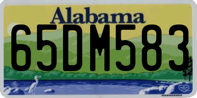 AL license plate 65DM583