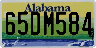 AL license plate 65DM584