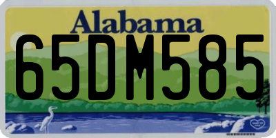 AL license plate 65DM585