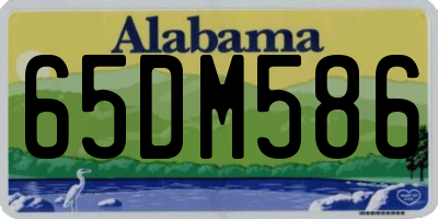 AL license plate 65DM586