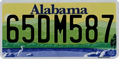 AL license plate 65DM587
