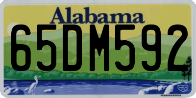 AL license plate 65DM592