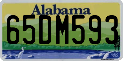 AL license plate 65DM593