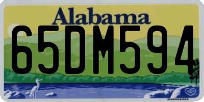 AL license plate 65DM594