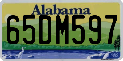 AL license plate 65DM597