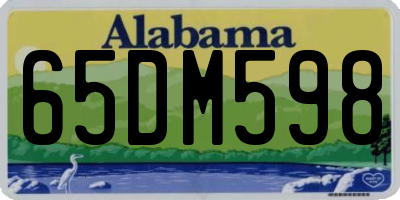 AL license plate 65DM598