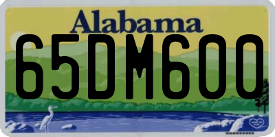 AL license plate 65DM600