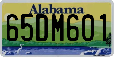 AL license plate 65DM601