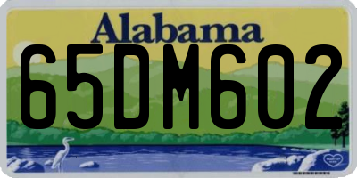 AL license plate 65DM602