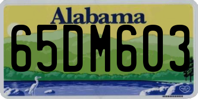 AL license plate 65DM603