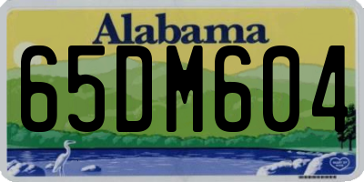 AL license plate 65DM604