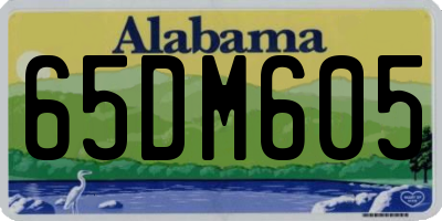 AL license plate 65DM605