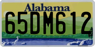 AL license plate 65DM612