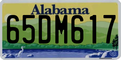 AL license plate 65DM617
