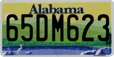 AL license plate 65DM623
