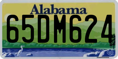 AL license plate 65DM624