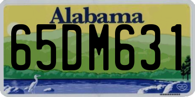 AL license plate 65DM631
