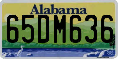 AL license plate 65DM636