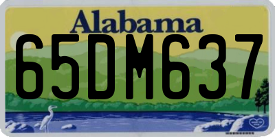 AL license plate 65DM637