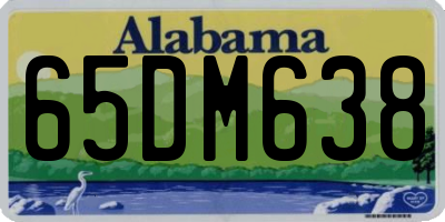 AL license plate 65DM638