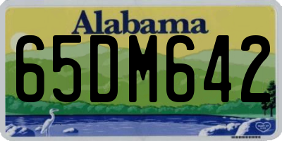 AL license plate 65DM642