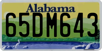 AL license plate 65DM643