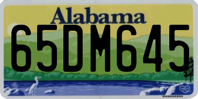 AL license plate 65DM645