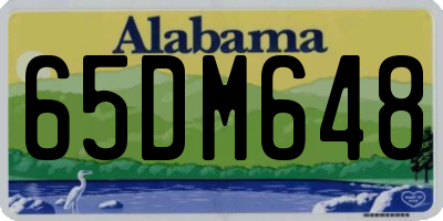 AL license plate 65DM648