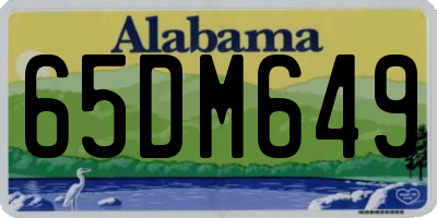 AL license plate 65DM649